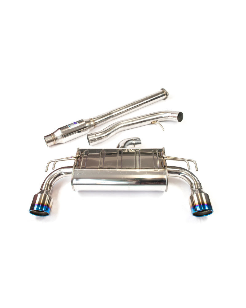 Invidia Q300 Cat Back Exhaust - Straight Cut Polished Stainless Tips Mitsubishi Evo X 10 CZ4A EVO10 EVOX EVOLUTION