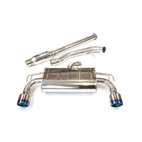 Invidia Q300 Cat Back Exhaust - Straight Cut Polished Stainless Tips Mitsubishi Evo X 10 CZ4A EVO10 EVOX EVOLUTION