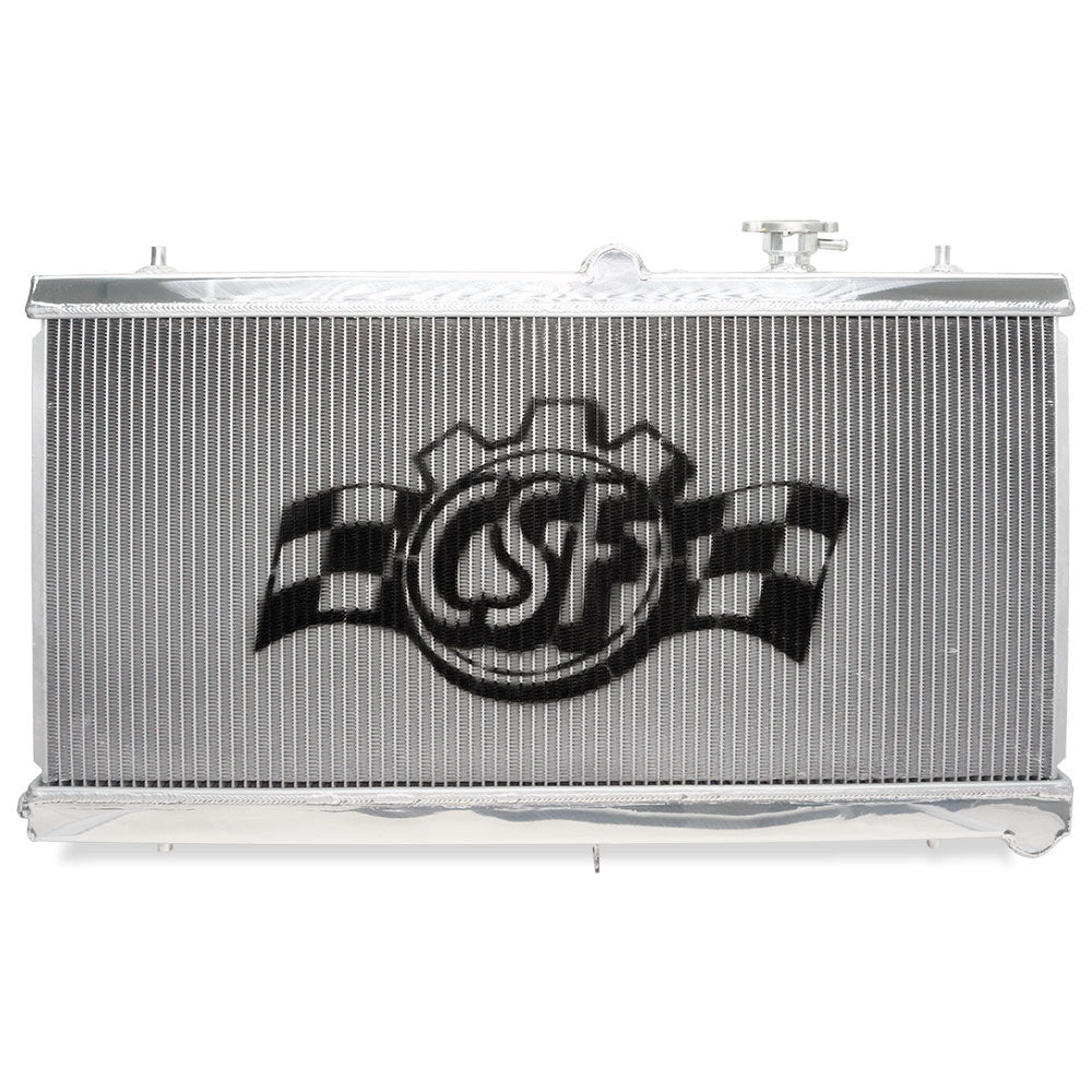 CSF Racing 1-Row 31mm Ultra High Performance Aluminium Radiator - Polished for Subaru WRX/STI 01-07