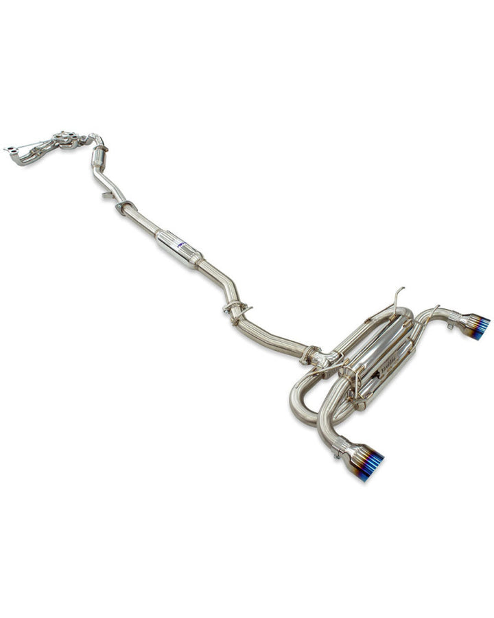 Invidia R400 70mm Engine Back Exhaust w/PSR Unequal Headers - Rolled Stainless Tips Subaru BRZ & Toyota 86 12-21, 22+ (6MT)