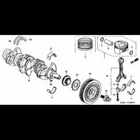 HONDA OEM MAIN BEARING E UPPER YELLOW - CL7 DC5 EP3 FD2 FN2