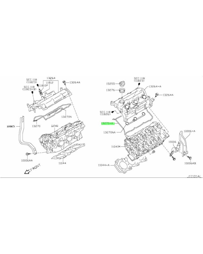 NISSAN OEM ROCKER COVER GASKET - 13270-EY01B