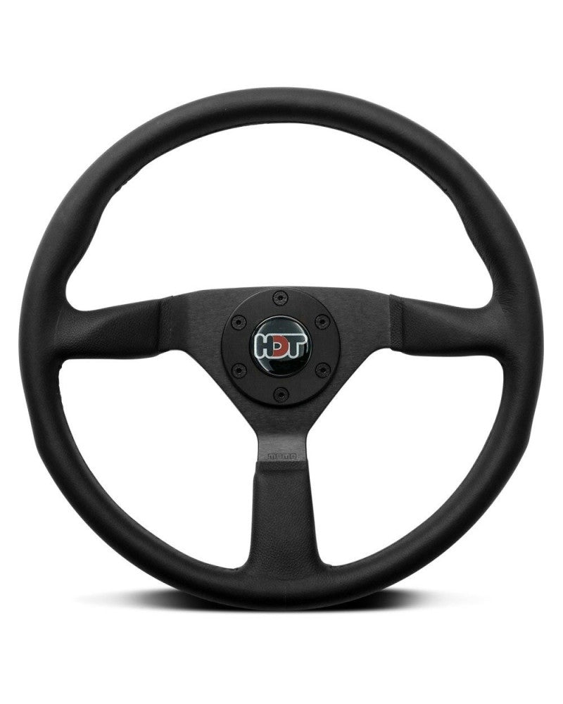 MOMO Montecarlo Black Leather 380mm Steering Wheel HDT 4805 Hub - VMONTECBLK38R-HDT4805
