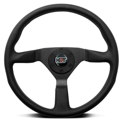MOMO Montecarlo Black Leather 380mm Steering Wheel HDT 4805 Hub - VMONTECBLK38R-HDT4805