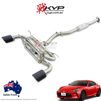 Invidia R400 70mm Cat Back Exhaust - Rolled Titanium Blue Tips Subaru BRZ ZC6 ZD8 & Toyota 86 GR86 ZN6 ZN8 12-21, 22+
