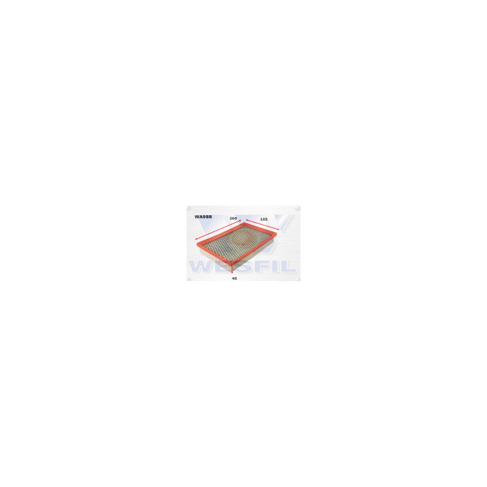 Wesfil AIR FILTER A1384 FORD/CHRYSLER - WA988