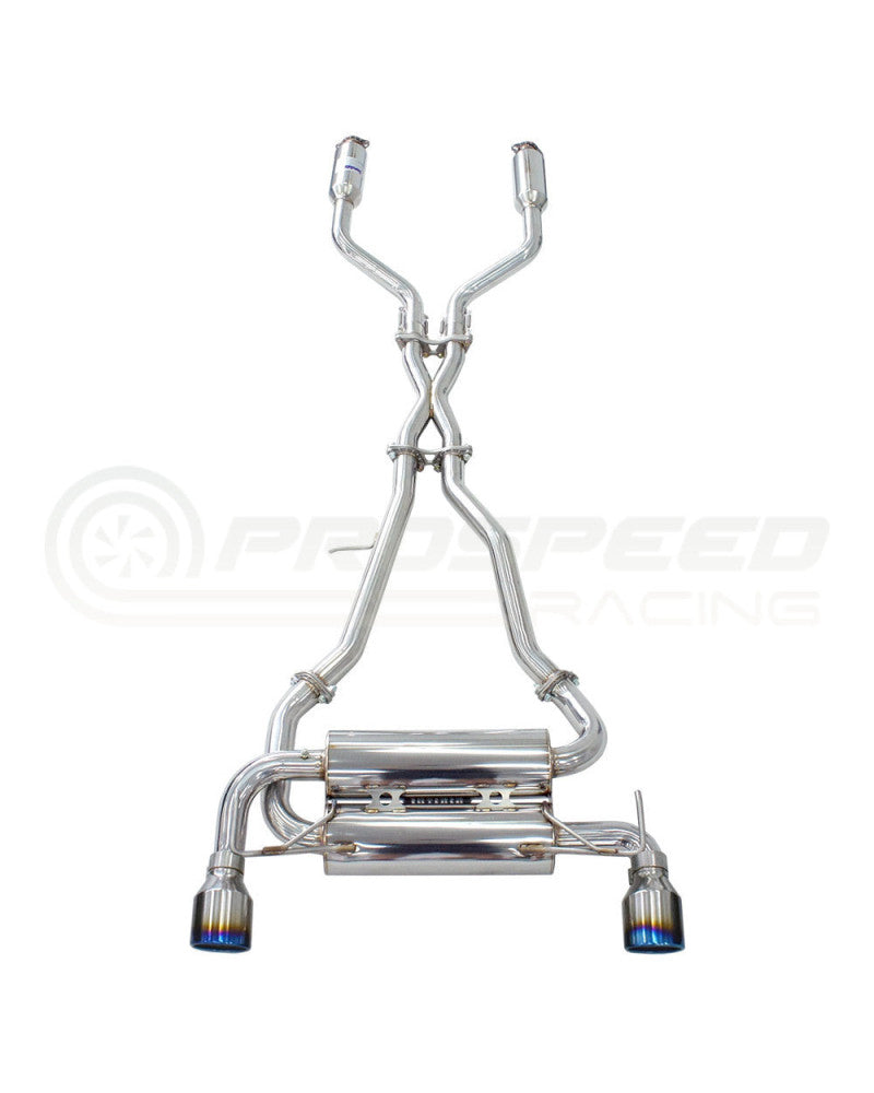Invidia Gemini Cat Back Exhaust - Rolled Titanium Blue Tips Nissan Skyline V35/Infiniti G35 V35 (Coupe)