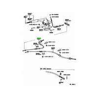 TOYOTA OEM AE86 Levin/Trueno/Sprinter RHS Handbrake cable (Disc brake setup) 46420-12300