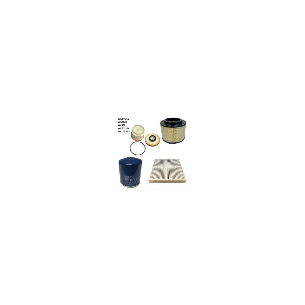 Wesfil FILTER SERVICE KIT TOYOTA HILUX KUN16/KUN26 3.0L TD 1KDFTV ENG 2005-2013 RSK2C - WK34CAB