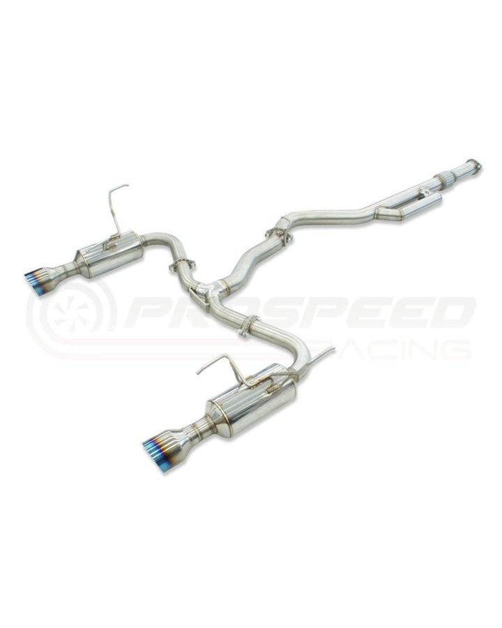 Invidia R400 Cat Back Exhaust - Straight Cut Titanium Blue Tips Subaru WRX VN 22+ (Wagon)