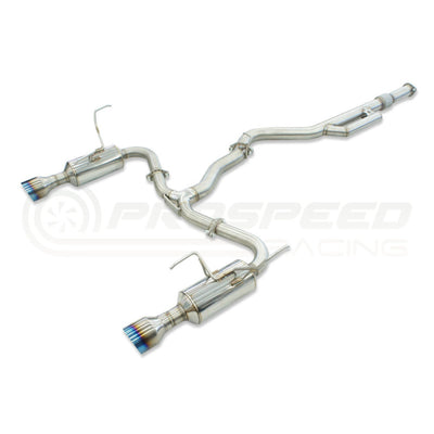 Invidia R400 Cat Back Exhaust - Straight Cut Titanium Blue Tips Subaru WRX VN 22+ (Wagon)