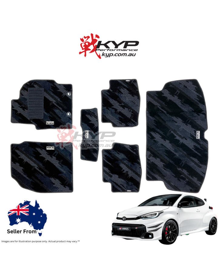 HKS FLOOR AND LUGGAGE MATS OCT RHD SET OF 6 FOR TOYOTA GR YARIS GXPA16