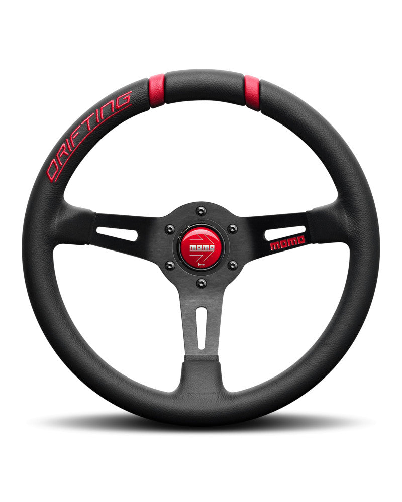 MOMO Drifting Black/Red 330mm Steering Wheel - VDRIFT33NROSL