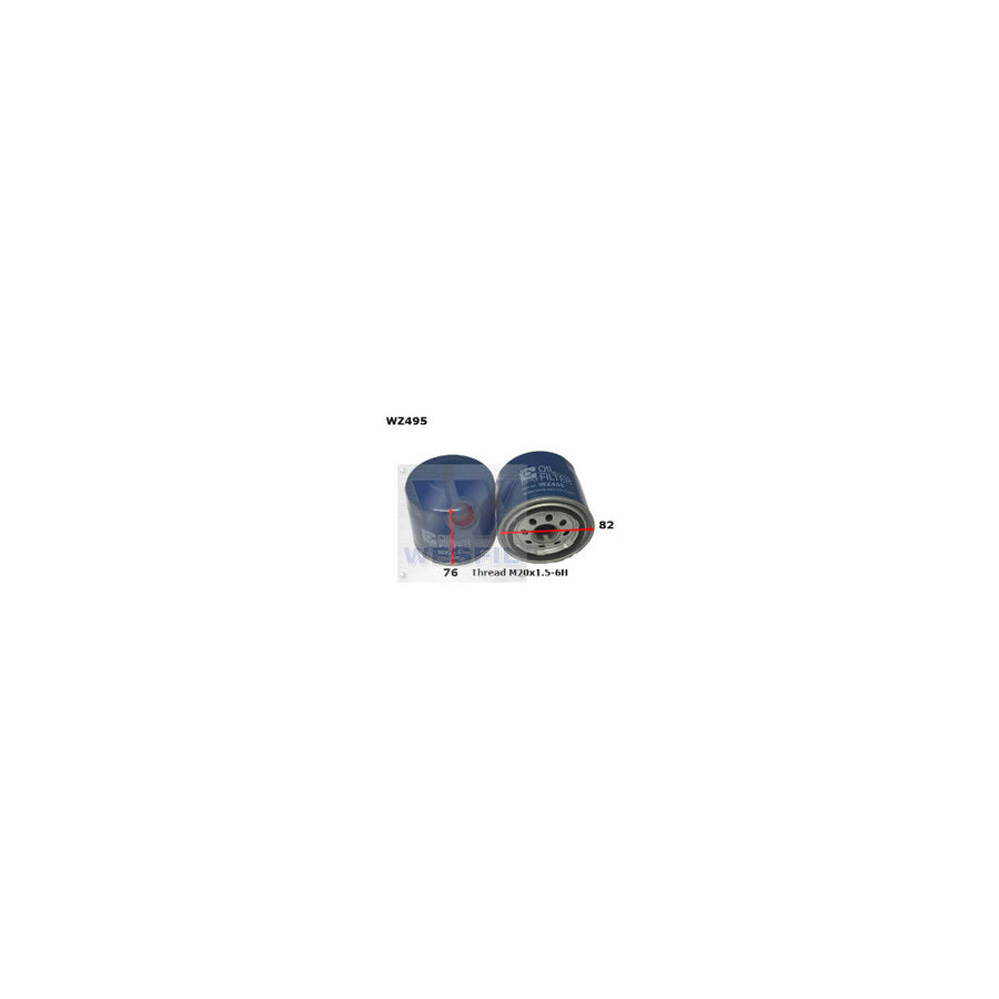 Wesfil OIL FILTER Z495 SUBARU - WZ495