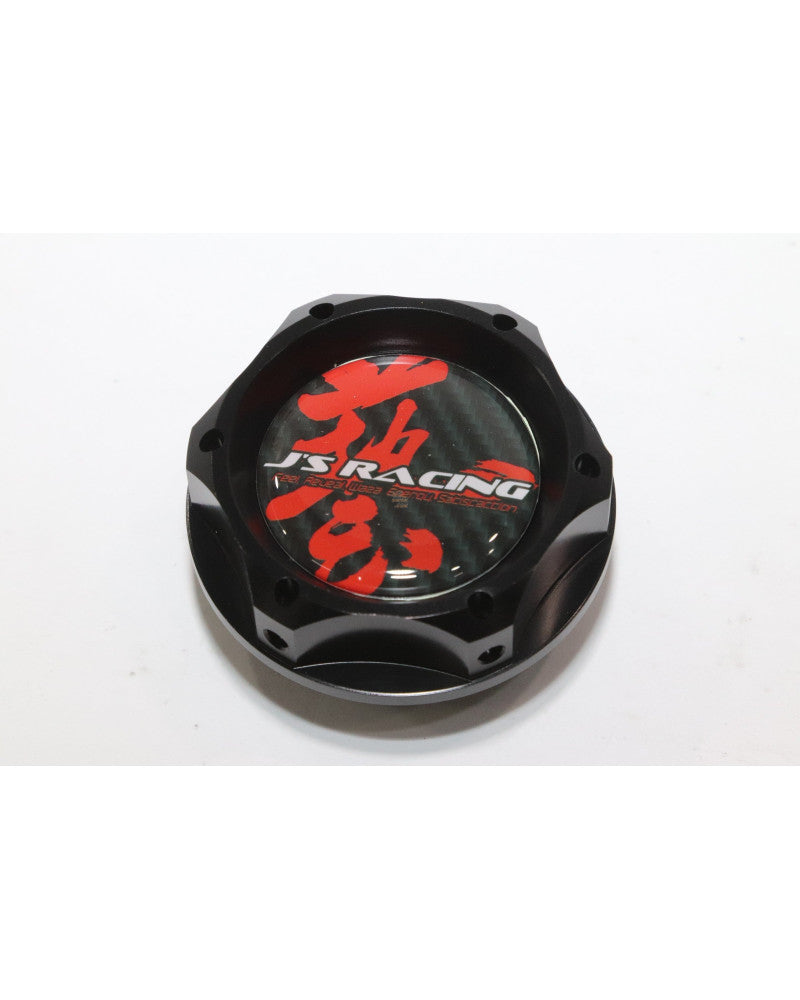 J'S RACING OIL FILLER CAP - BLACK M32 X P3.5