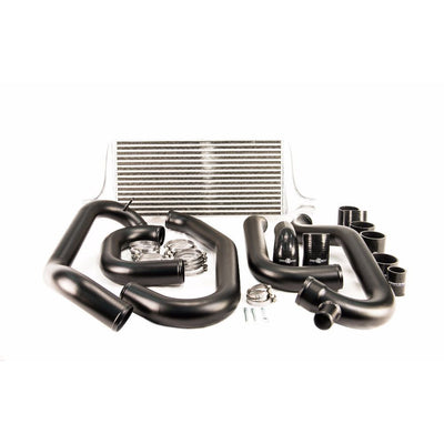 Process West Front Mount Intercooler Kit w/Silver Core, Black Piping for Subaru WRX/STI GC8 97-00 - PWFMIC01