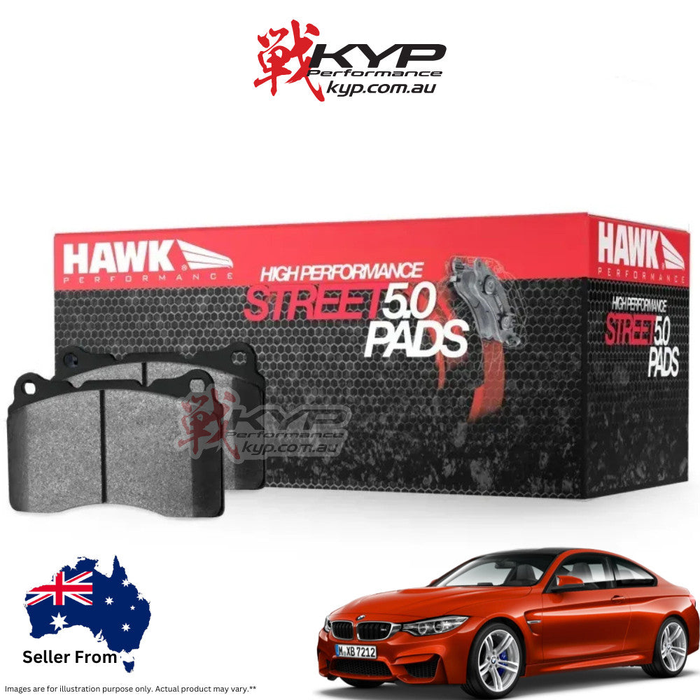 Hawk Performance HPS 5.0 Rear Brake Pads - BMW F-Series M2/M3/M4 (non-Ceramic) - HB766B.624