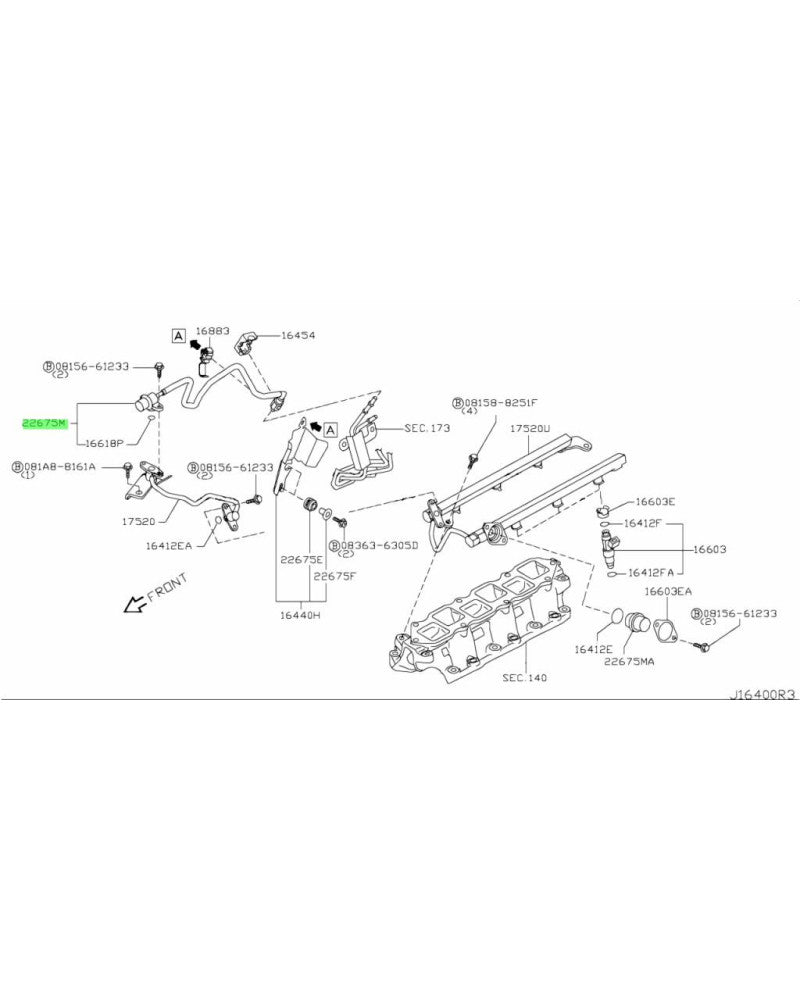 NISSAN OEM FUEL DAMPER ASSEMBLY - 22675-EV10B