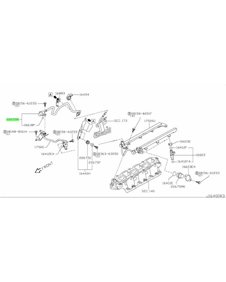 NISSAN OEM FUEL DAMPER ASSEMBLY - 22675-EV10B