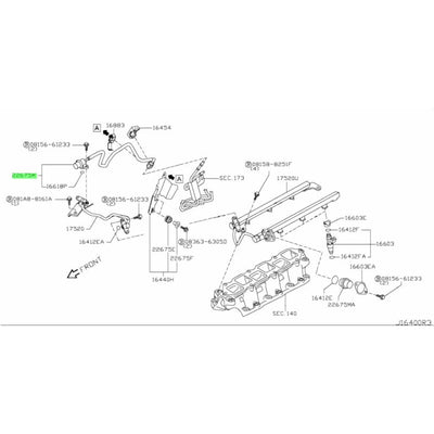 NISSAN OEM FUEL DAMPER ASSEMBLY - 22675-EV10B