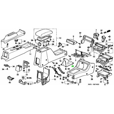 HONDA OEM EK9 TYPE R SHIFT BOOT - 83414-S04-Z50ZA