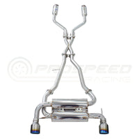 Invidia Gemini Cat Back Exhaust - Rolled Titanium Blue Tips Nissan 370Z Z34 09-21