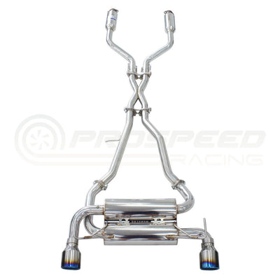 Invidia Gemini Cat Back Exhaust - Rolled Titanium Blue Tips Nissan 370Z Z34 09-21