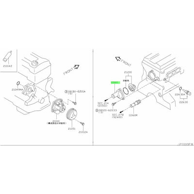 NISSAN OEM WATER OUTLET - 11060-AX000