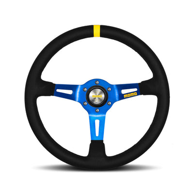 MOMO MOD.08 Black Blue Suede Steering Wheel 350mm - 11150085821R