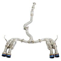 Invidia R400 Turbo Back Exhaust - Straight Cut Polished Stainless Tips Subaru WRX 15-21 (6MT)