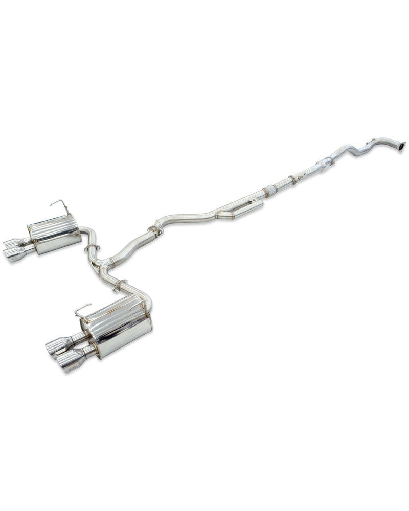 Invidia Q300 Turbo Back Exhaust - Rolled Titanium Blue Tips Subaru WRX VB 22+ (Sedan 6MT)