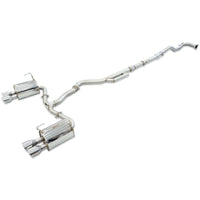 Invidia Q300 Turbo Back Exhaust - Rolled Titanium Blue Tips Subaru WRX VB 22+ (Sedan 6MT)