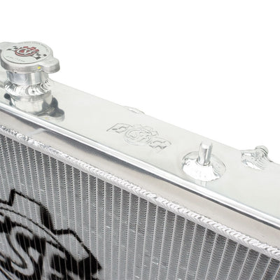CSF Racing 2-Row 42mm Race Spec Aluminium Radiator - Polished for Nissan Skyline R33 GTS/GT-R (RB25/RB26)