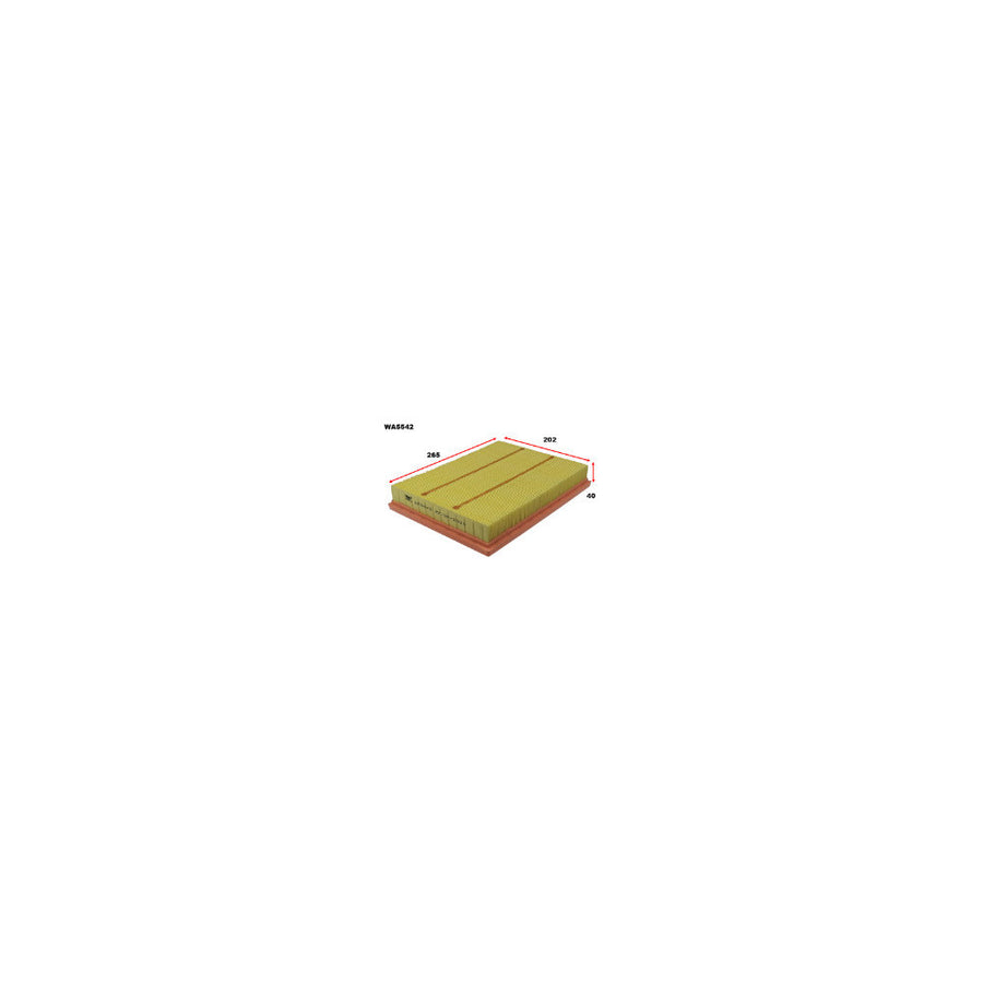 Wesfil AIR FILTER A2045 FORD - WA5542