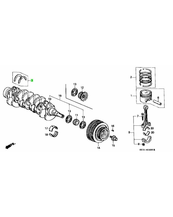 HONDA OEM MAIN THRUST WASHER - DC2 DB8 EK9