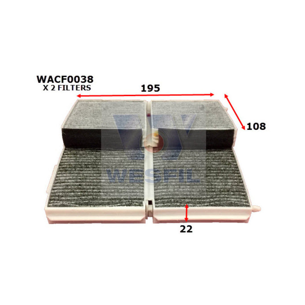 Wesfil CABIN FILTER RCA102P MAZDAWACF0038