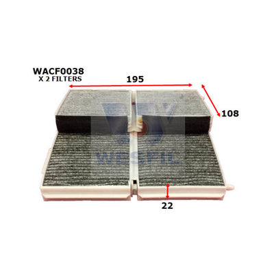 Wesfil CABIN FILTER RCA102P MAZDAWACF0038