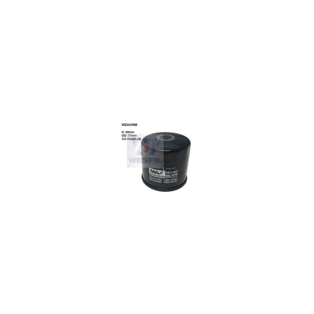 Wesfil OIL FILTER Z443 DAEWOO/DAIHATSU - WZ443NM