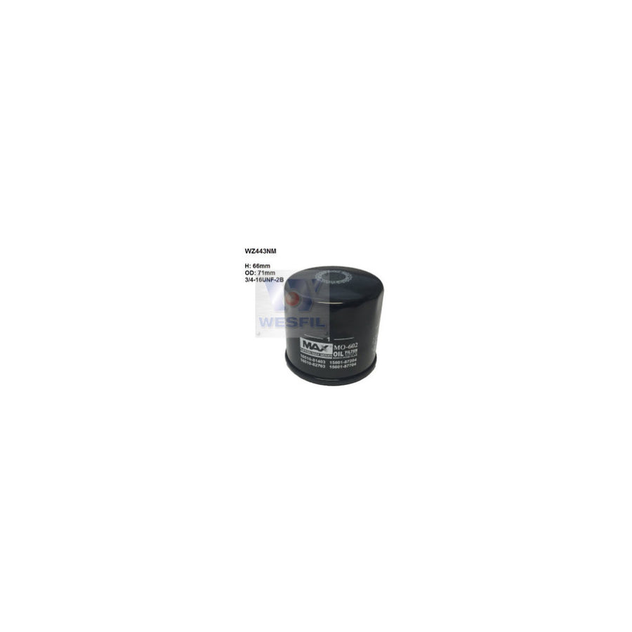 Wesfil OIL FILTER Z443 DAEWOO/DAIHATSU - WZ443NM