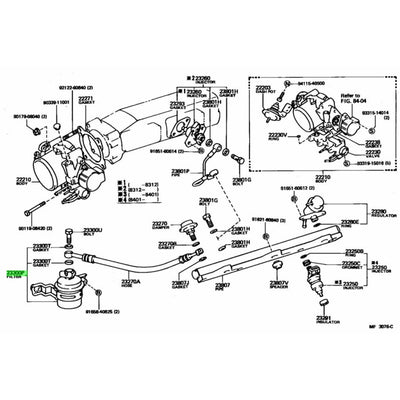 TOYOTA OEM Fuel filter - 23300-19025
