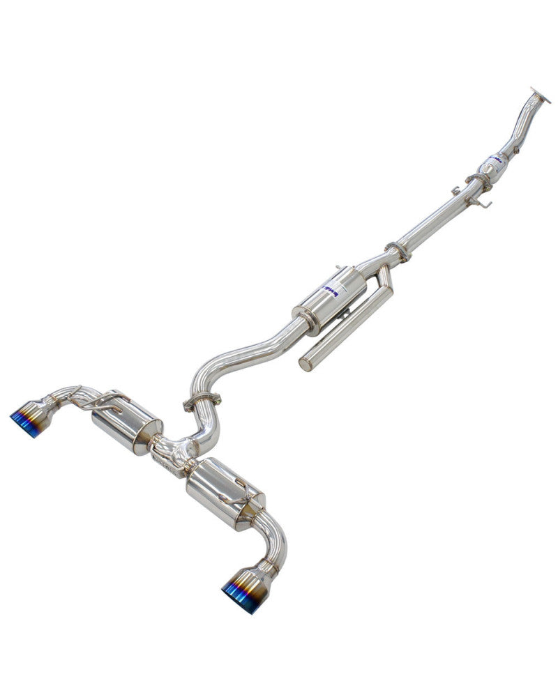 Invidia N2 O2 Housing Back Exhaust - Straight Cut Black Stainless Tips Toyota Yaris GR XPA16R