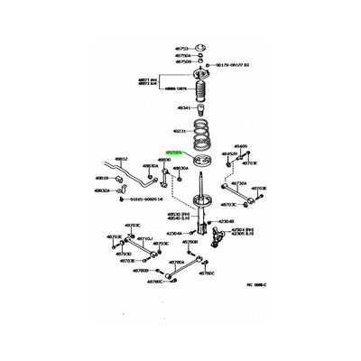 TOYOTA OEM AE86/KE70/AE70/TE71 Levin/Sprinter FRONT AND REAR coil spring LOWER insulator 48258-12010