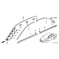 HONDA OEM ROOF MOLDING CLIP