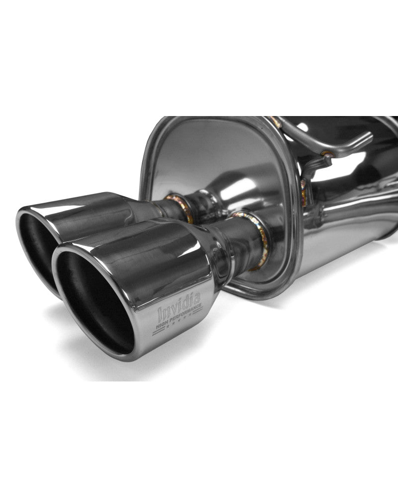 Invidia Q300 Turbo Back Exhaust - Rolled Polished Stainless Tips Subaru WRX 15-21 (6MT)