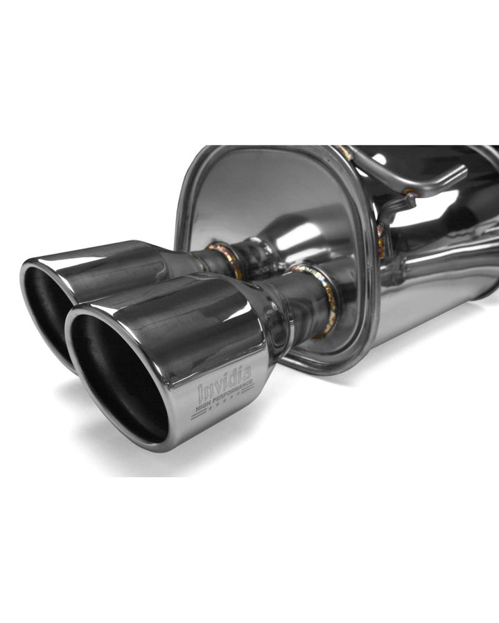 Invidia Q300 Turbo Back Exhaust - Rolled Polished Stainless Tips Subaru WRX 15-21 (6MT)