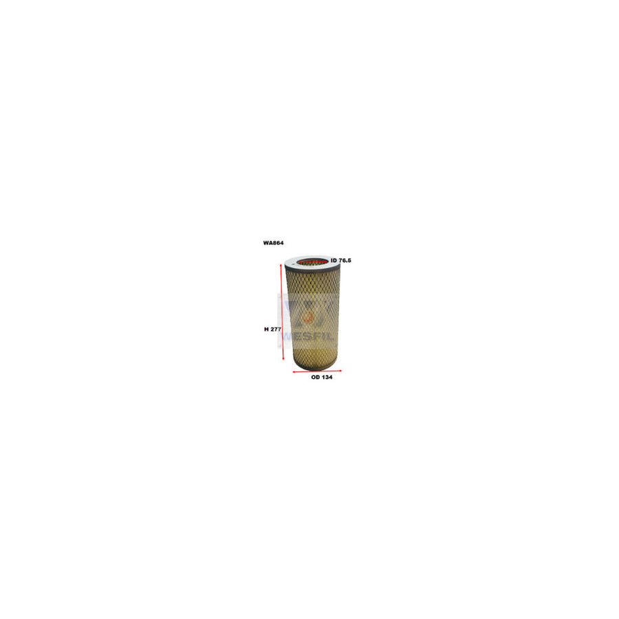 Wesfil WA864 - AIR FILTER A1215 TOYOTA - WA864