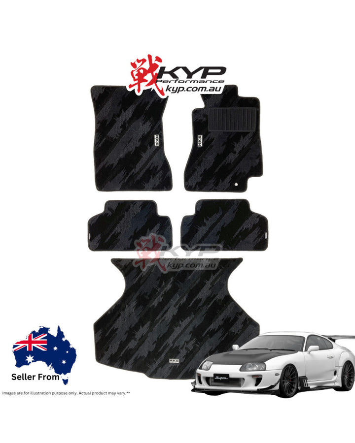 HKS FLOOR AND LUGGAGE MATS OCT RHD SET OF 5 FOR TOYOTA SUPRA JZA80 53001-AT024