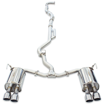 Invidia Q300 Turbo Back Exhaust - Rolled Polished Stainless Tips Subaru WRX VB 22+ (Sedan CVT Auto)