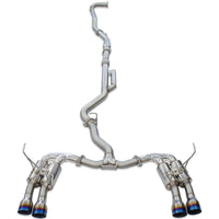 Invidia R400 Turbo Back Exhaust - Straight Cut Black Stainless Tips Subaru WRX VB 22+ (Sedan 6MT)