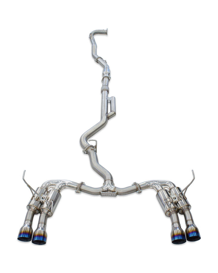 Invidia R400 Turbo Back Exhaust - Straight Cut Black Stainless Tips Subaru WRX VB 22+ (Sedan 6MT)